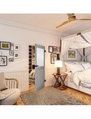 Ganzglastür - Country Graueiche Model 24 - modernes Zuhause