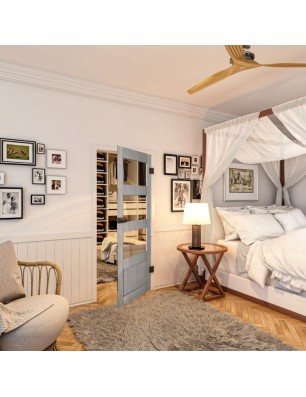 Ganzglastür - Country Graueiche Model 32 - modernes Zuhause