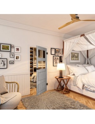 Ganzglastür - Country Graueiche Model 33 - modernes Zuhause