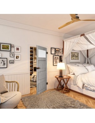 Ganzglastür - Country Graueiche Model 38 - modernes Zuhause
