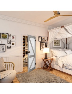 Ganzglastür - Country Graueiche Model 43 - modernes Zuhause