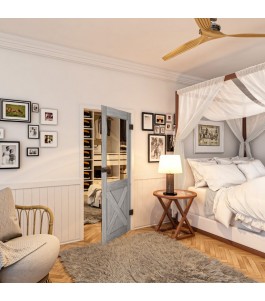 Ganzglastür - Country Graueiche Model 52 - modernes Zuhause