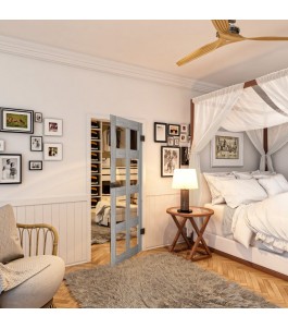 Ganzglastür - Country Graueiche Model 61 - modernes Zuhause