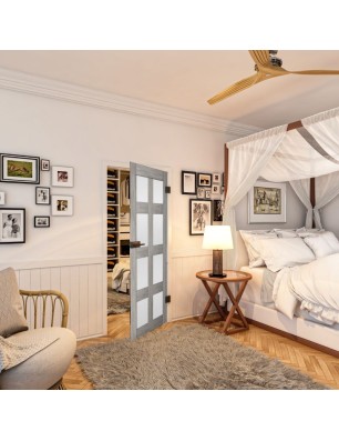 Ganzglastür - Country Graueiche Model 64 - modernes Zuhause
