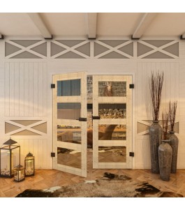 Ganzglastür - Country Astkiefer Model 31 - modernes Zuhause