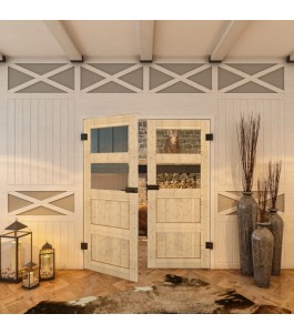 Ganzglastür - Country Astkiefer Model 33 - modernes Zuhause