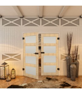 Ganzglastür - Country Astkiefer Model 36 - modernes Zuhause