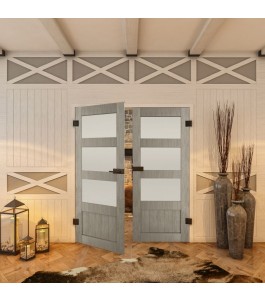 Ganzglastür - Country Graueiche Model 36 - modernes Zuhause