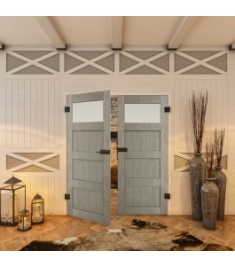 Ganzglastür - Country Graueiche Model 38 - modernes Zuhause