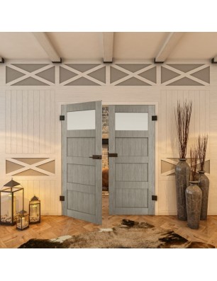 Ganzglastür - Country Graueiche Model 38 - modernes Zuhause