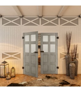 Ganzglastür - Country Graueiche Model 65 - modernes Zuhause