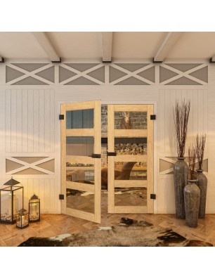 Ganzglastür - Country Sonoma Eiche Model 31-modernes Zuhause