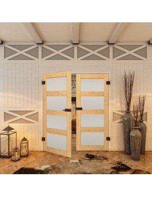 Ganzglastür - Country Sonoma Eiche Model 35-modernes Zuhause