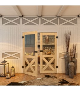 Ganzglastür - Country Sonoma Eiche Model 51-modernes Zuhause