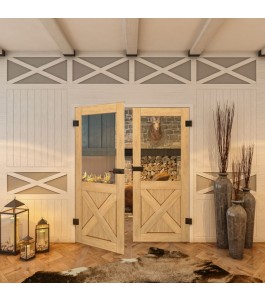 Ganzglastür - Country Sonoma Eiche Model 52-modernes Zuhause
