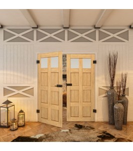 Ganzglastür - Country Sonoma Eiche Model 66-modernes Zuhause