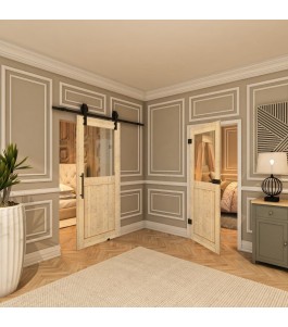 Ganzglastür - Country Astkiefer Model 22 - modernes Zuhause