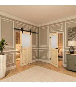 Ganzglastür - Country Astkiefer Model 24 - modernes Zuhause