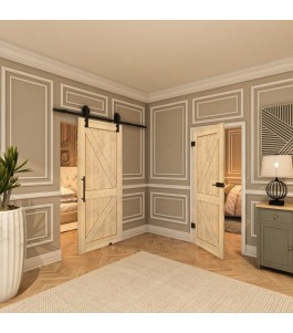 Ganzglastür - Country Astkiefer Model 40 - modernes Zuhause