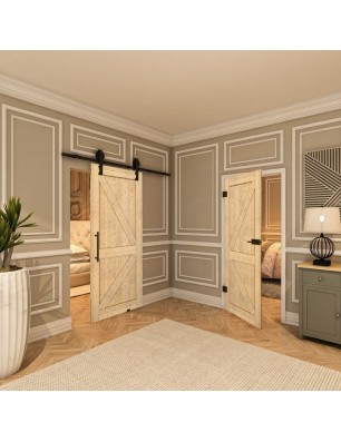 Ganzglastür - Country Astkiefer Model 40 - modernes Zuhause