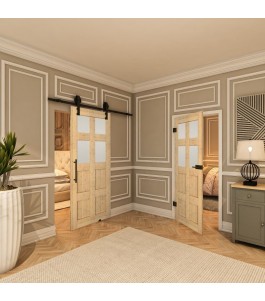 Ganzglastür - Country Astkiefer Model 64 - modernes Zuhause