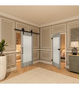 Ganzglastür - Country Graueiche Model 13 - modernes Zuhause