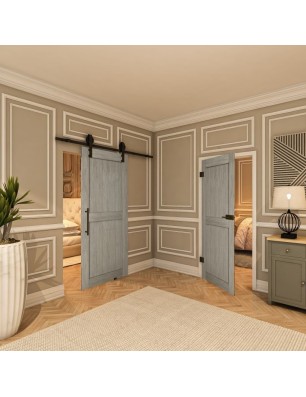 Ganzglastür - Country Graueiche Model 20 - modernes Zuhause