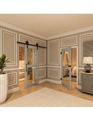 Ganzglastür - Country Graueiche Model 21 - modernes Zuhause