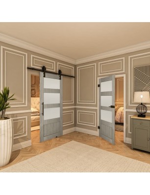 Ganzglastür - Country Graueiche Model 36 - modernes Zuhause