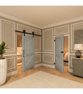 Ganzglastür - Country Graueiche Model 40 - modernes Zuhause