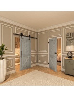 Ganzglastür - Country Graueiche Model 40 - modernes Zuhause