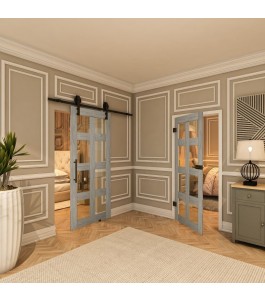 Ganzglastür - Country Graueiche Model 61 - modernes Zuhause