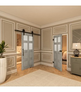 Ganzglastür - Country Graueiche Model 65 - modernes Zuhause