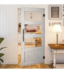 Pendeltür - Country Weiss Rustikal Model 32-modernes Zuhause