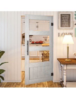 Pendeltür - Country Weiss Rustikal Model 32-modernes Zuhause