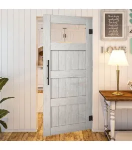 Pendeltür - Country Weiss Rustikal Model 34-modernes Zuhause