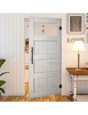 Pendeltür - Country Weiss Rustikal Model 34-modernes Zuhause
