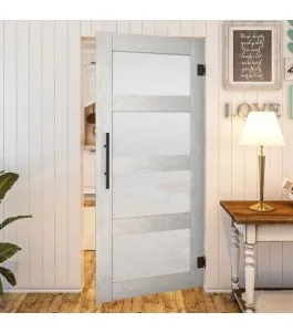 Pendeltür - Country Weiss Rustikal Model 35-modernes Zuhause