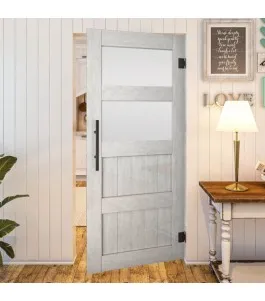 Pendeltür - Country Weiss Rustikal Model 37-modernes Zuhause