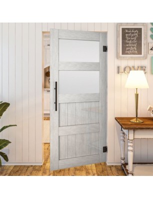 Pendeltür - Country Weiss Rustikal Model 37-modernes Zuhause