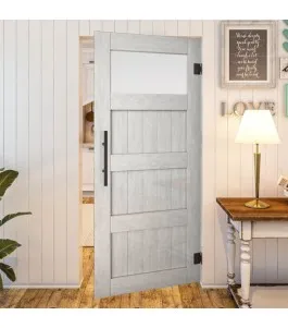 Pendeltür - Country Weiss Rustikal Model 38-modernes Zuhause