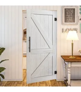 Pendeltür - Country Weiss Rustikal Model 40-modernes Zuhause