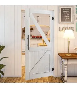 Pendeltür - Country Weiss Rustikal Model 42-modernes Zuhause