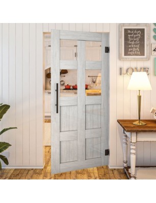 Pendeltür - Country Weiss Rustikal Model 62-modernes Zuhause