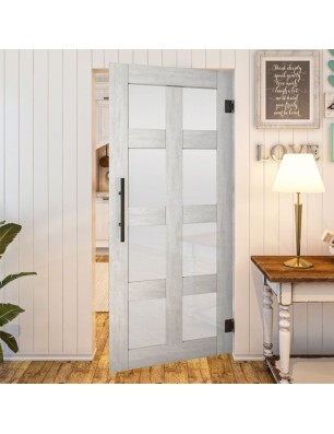 Pendeltür - Country Weiss Rustikal Model 64-modernes Zuhause
