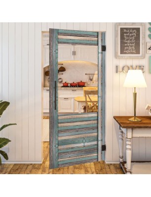 Pendeltür - Country Bunt geplankt Model 12-modernes Zuhause