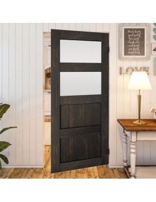Pendeltür - Country Schwarz gebeizt Model 37