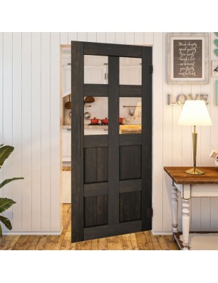 Pendeltür - Country Schwarz gebeizt Model 62