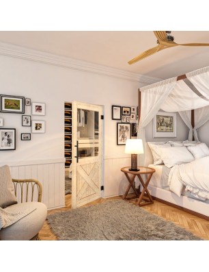 Pendeltür - Country Astkiefer Model 52 - modernes Zuhause