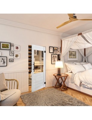 Pendeltür - Country Weiss Rustikal Model 11-modernes Zuhause